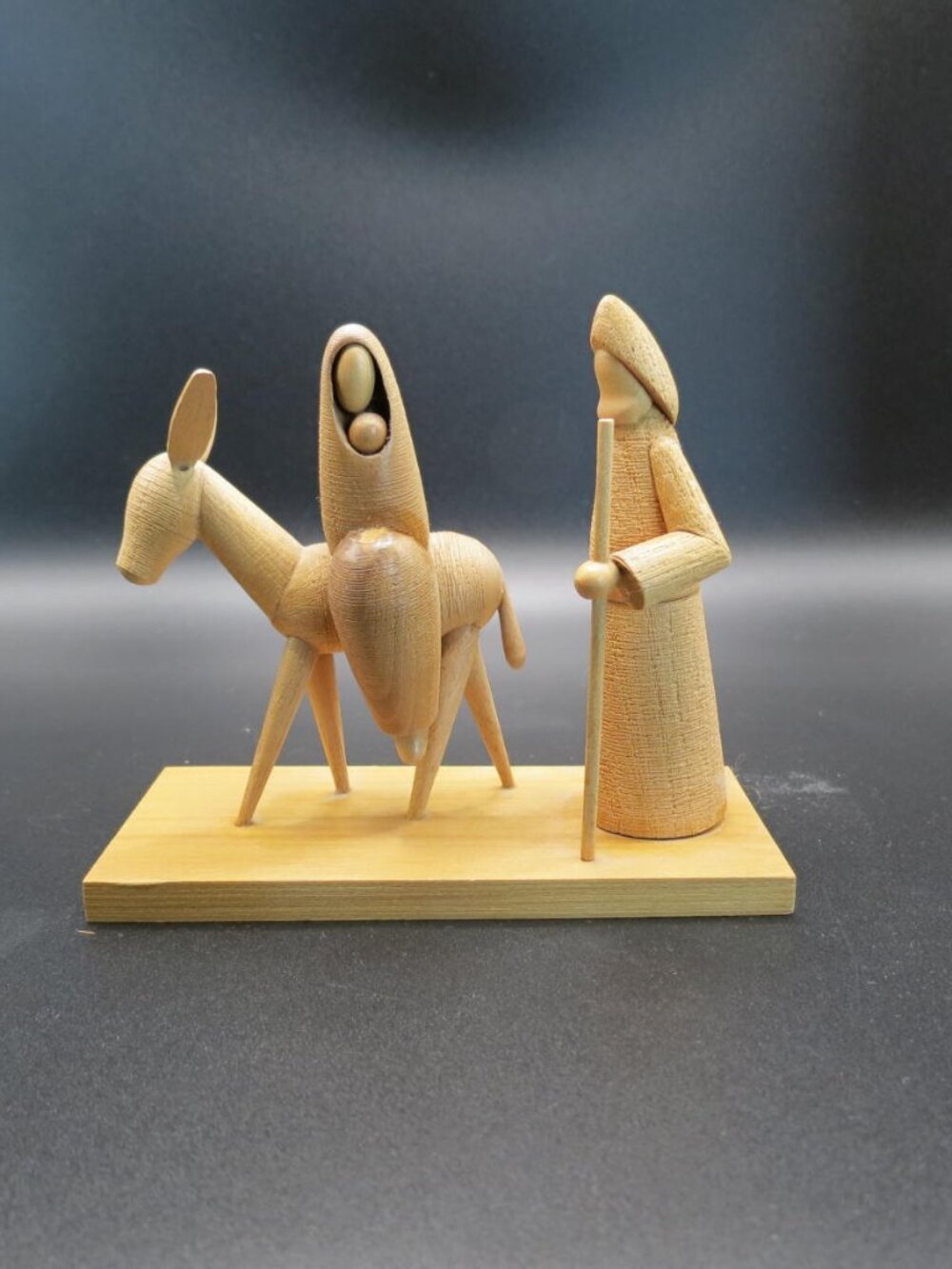 VTG Mid Century Nativity Scene Holy Family Donkey Figurine Austria MCM